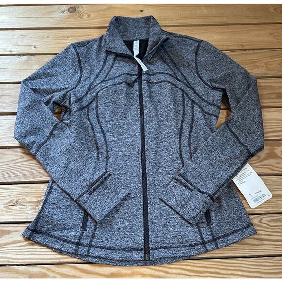 NWT $118 Lululemon Heather Define Jacket Size 12 Women’s Black White - Picture 1 of 8